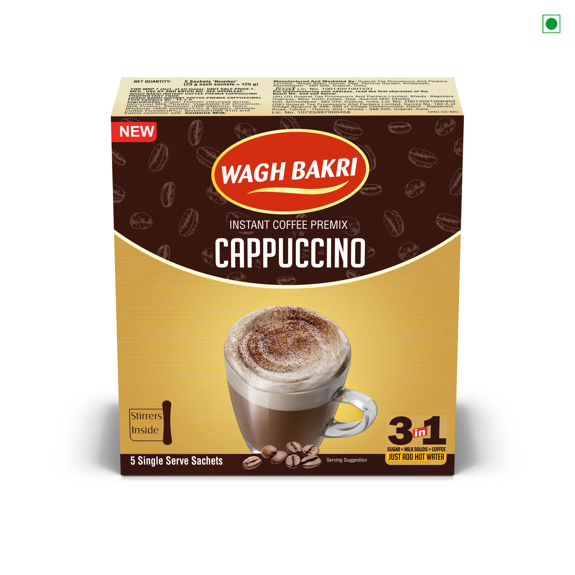 Buy Wagh Bakri Instant Coffee Premix Cappuccino | Instant Coffee |