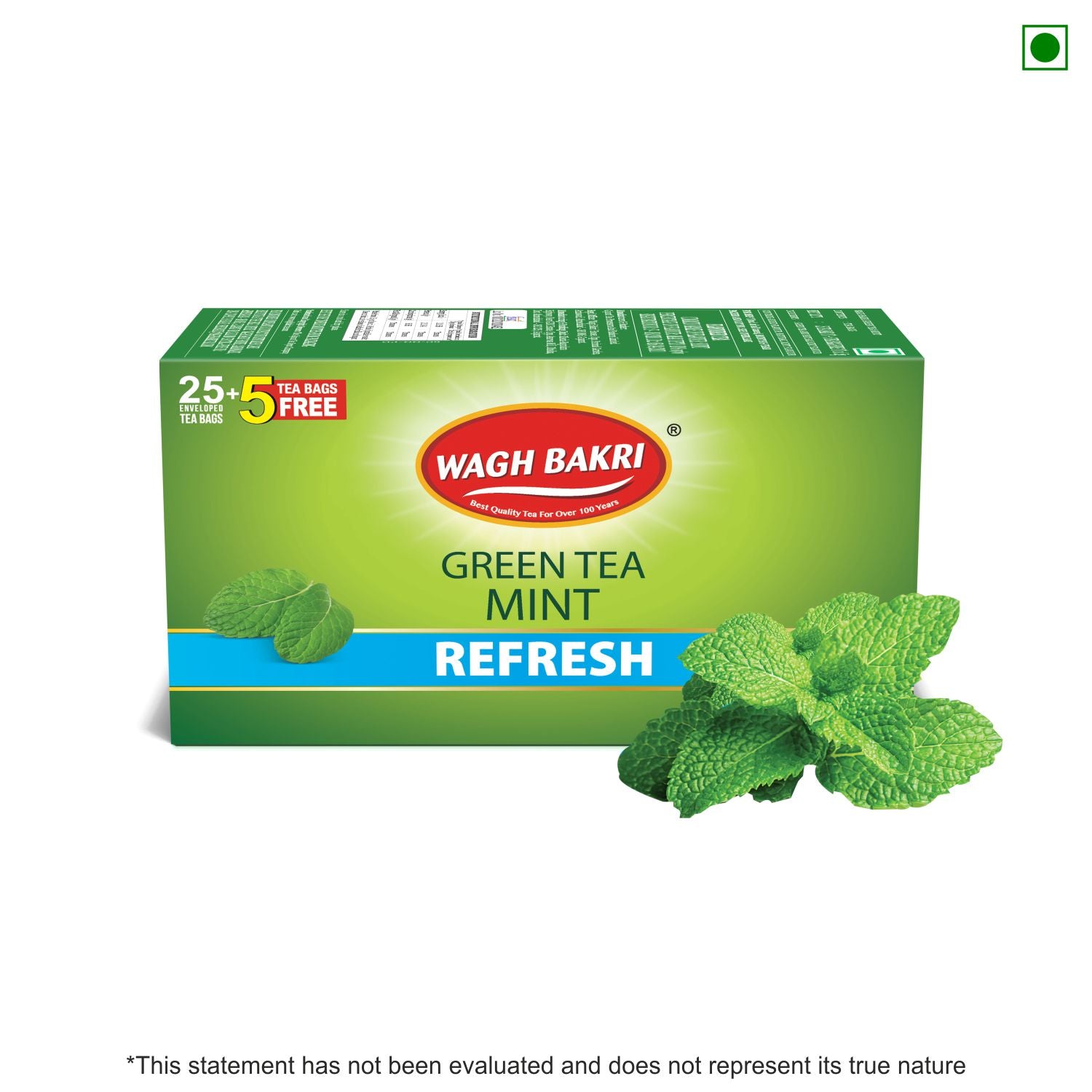 Wagh Bakri Mint Green Tea Bags Grassy and minty tea