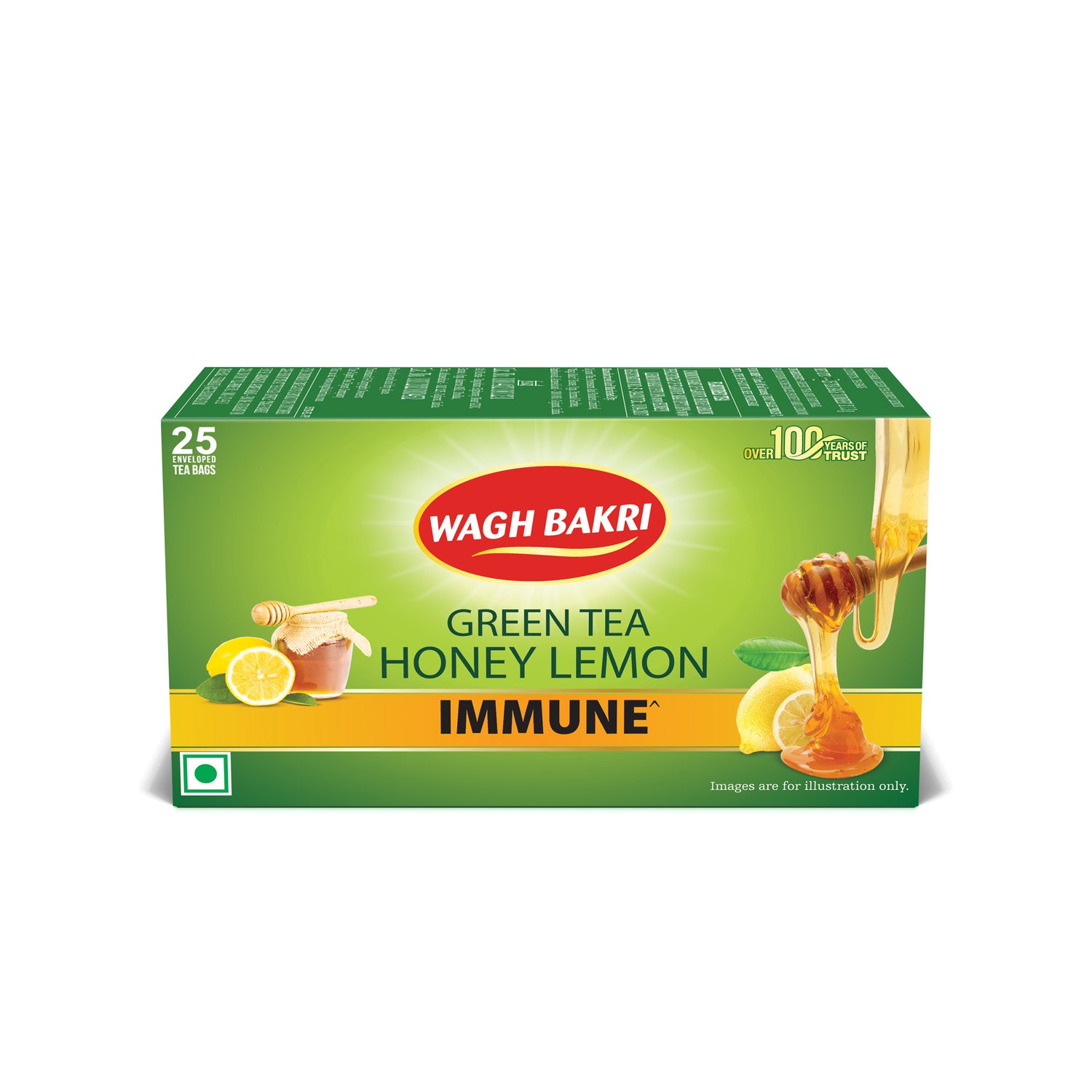 Wagh Bakri Honey Lemon Green Tea Bags | Best green tea