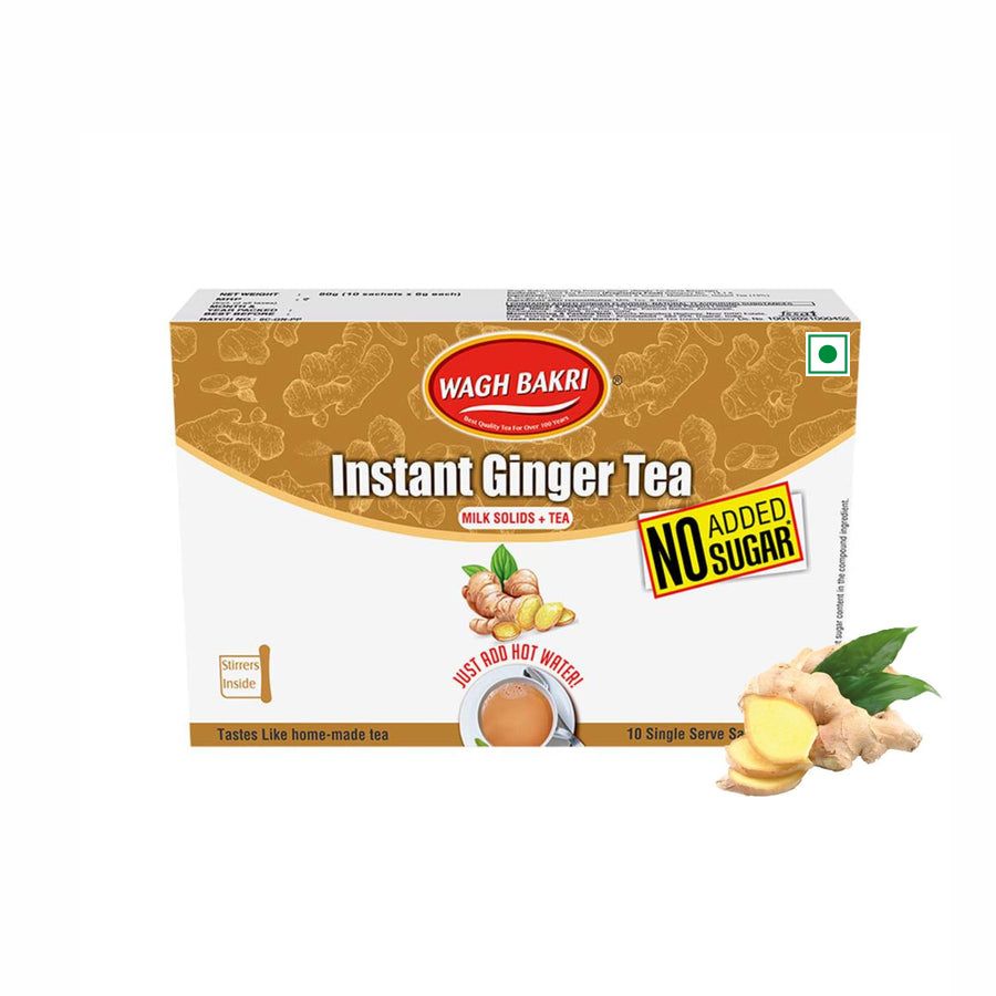 Wagh Bakri Instant Tea Premix Ginger - No Added Sugar