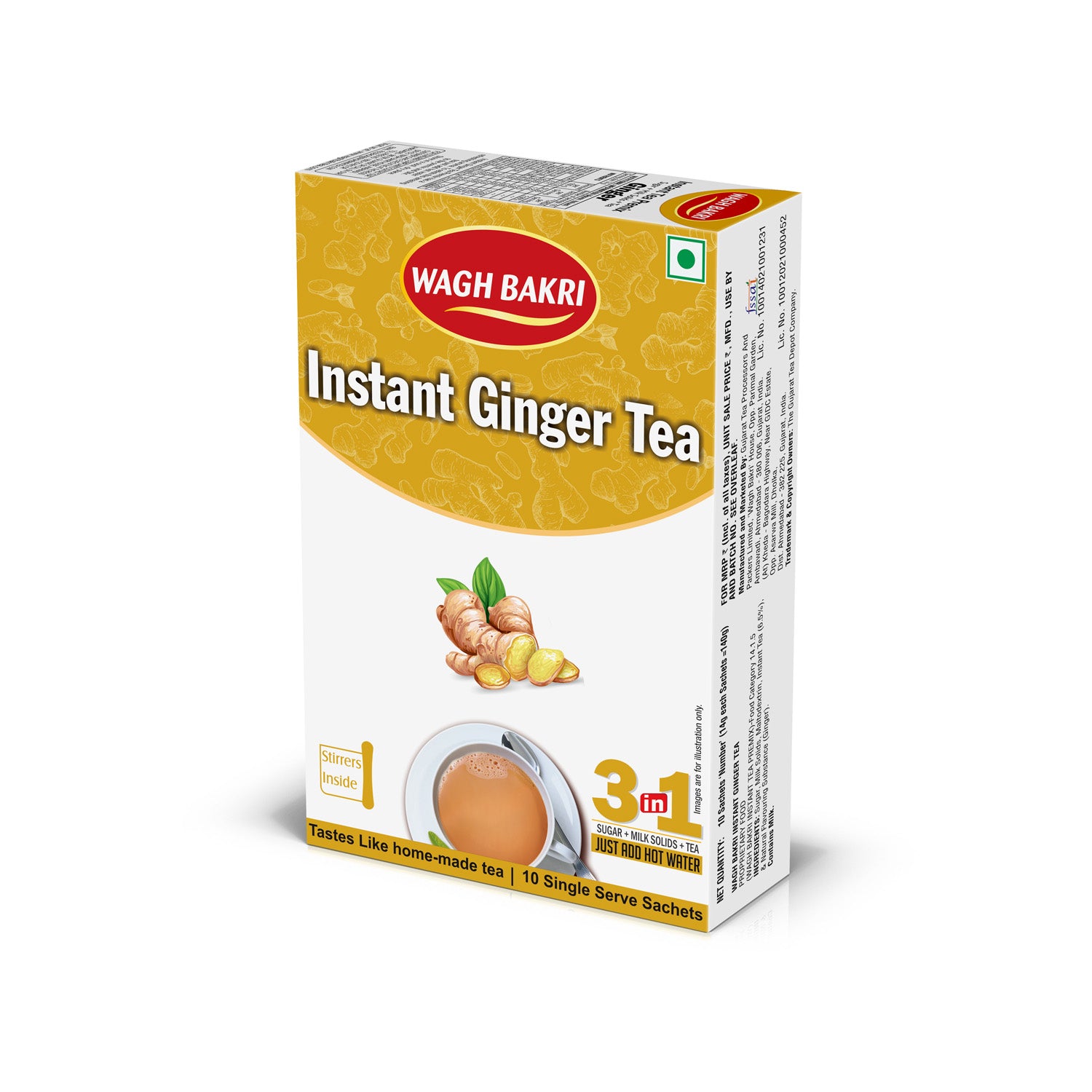 Wagh Bakri Instant Ginger Tea Premix | Adrak | Tea powder