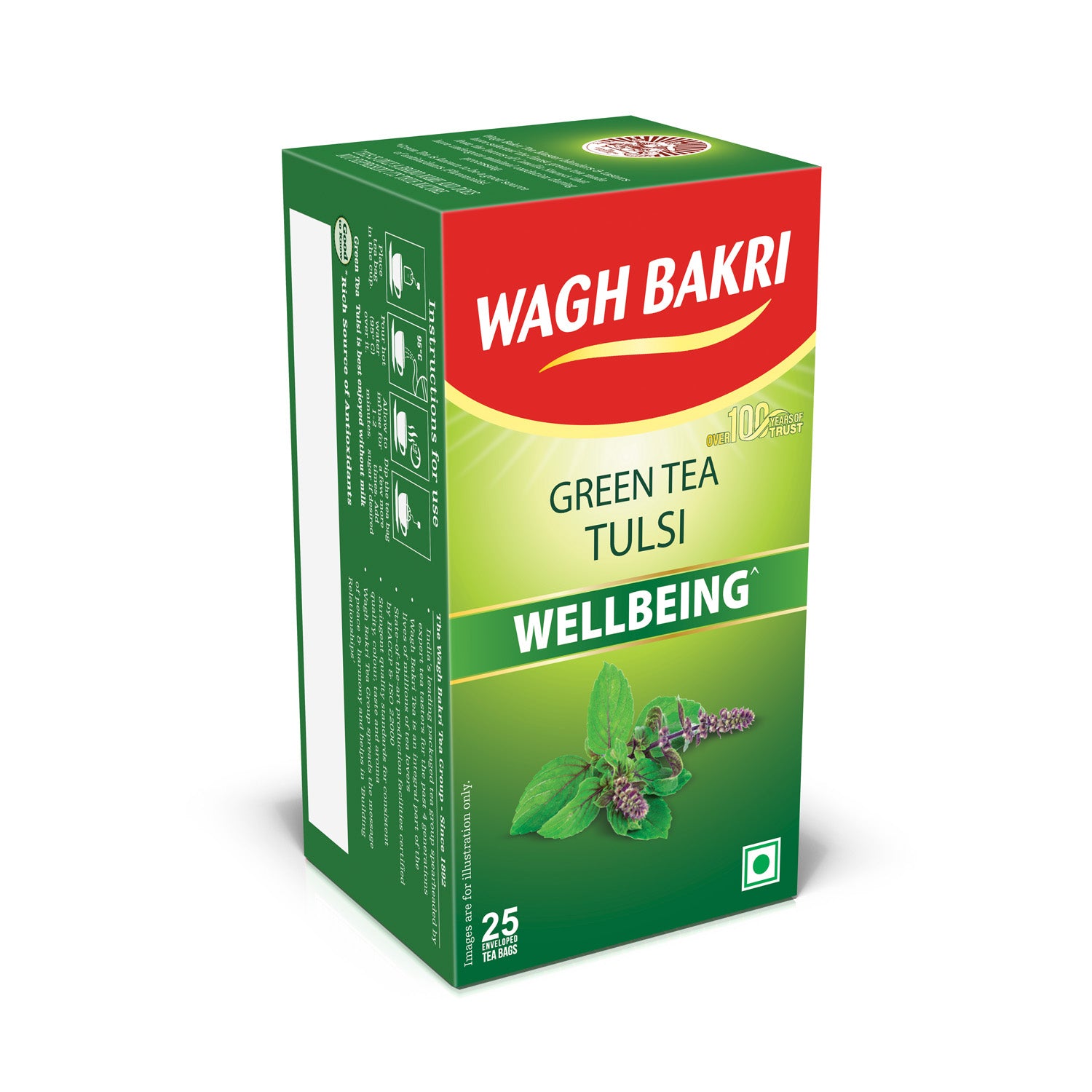 Wagh Bakri Tulsi Green Tea Bags