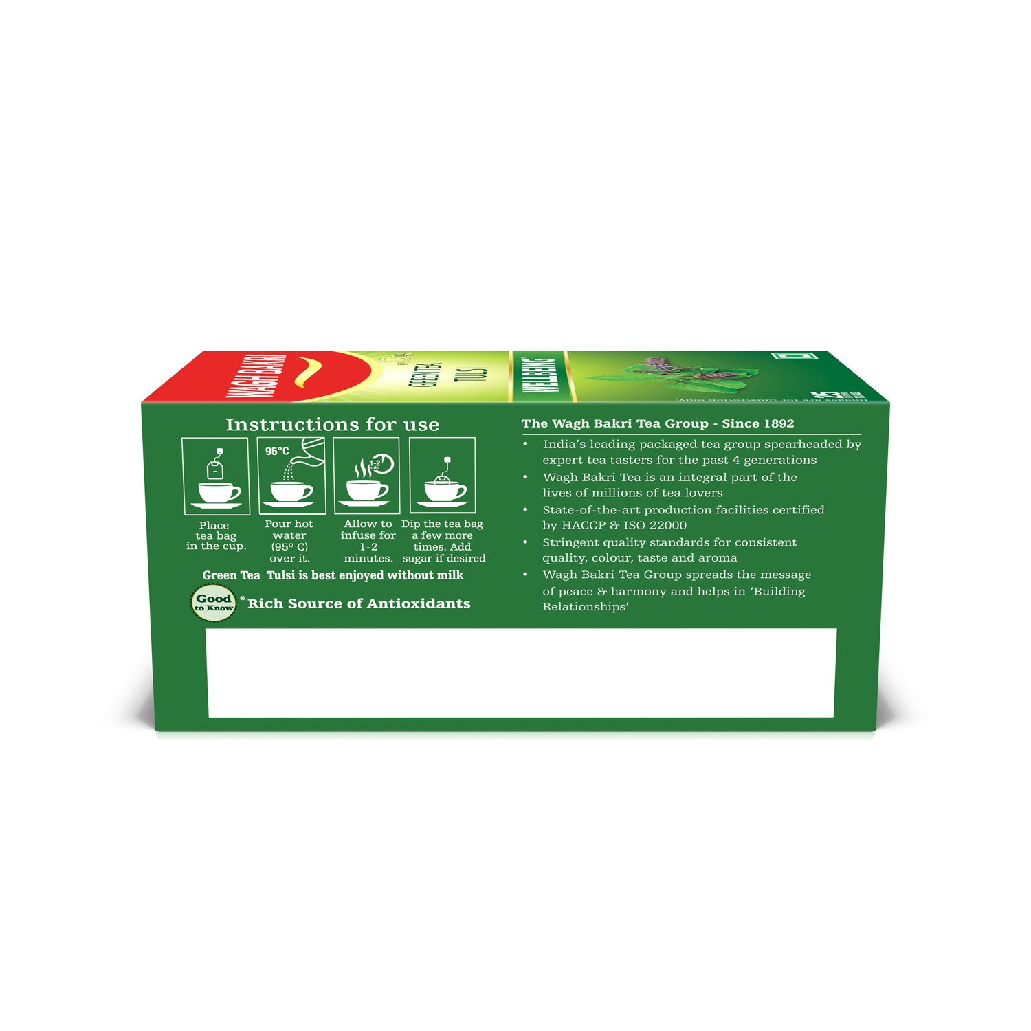 Wagh Bakri Tulsi Green Tea Bags