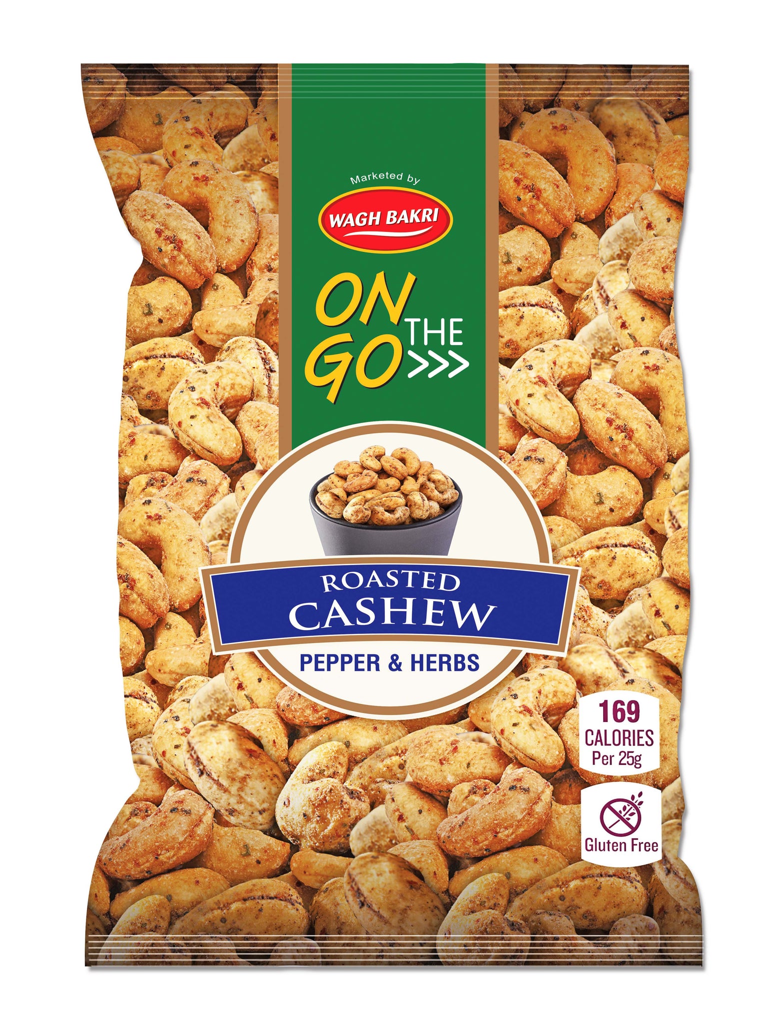 On the Go Roasted Cashews Pepper & Herbs Pack of 6 Combo